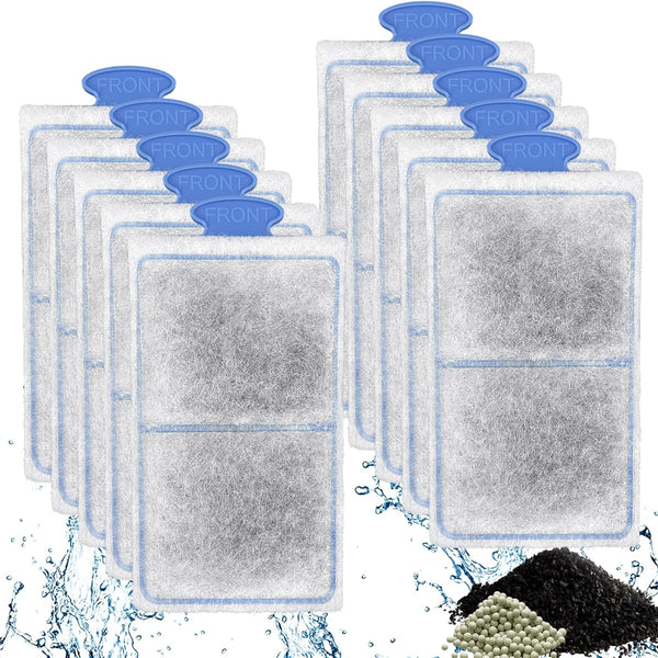 10 Pack Aquarium Fish Tank Filter Cartridges for Top Fin Silentstream EF-S Small Filters Cartridges (New)