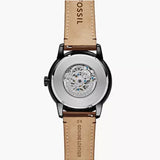 Fossil Townsman 48 mm Automatic Brown Leather Watch - New