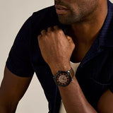 Fossil Townsman 48 mm Automatic Brown Leather Watch - New