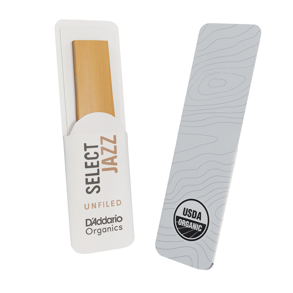 D'Addario Organic Select Jazz Unfiled Soprano Saxophone Reeds - Pack of 10 (Medium)