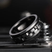 King Will Stainless Steel Spinner Ring - New