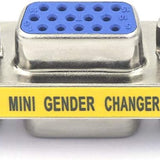 VCE HD15 SVGA Female to Female Mini Gender Changer Coupler Adapter (3-Pack)