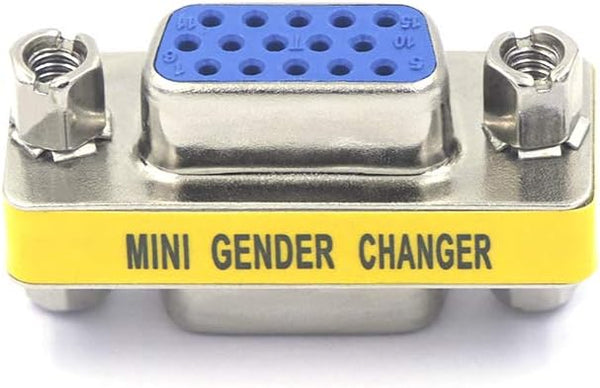 VCE HD15 SVGA Female to Female Mini Gender Changer Coupler Adapter (3-Pack)