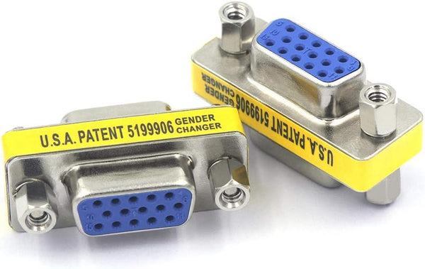 VCE HD15 SVGA Female to Female Mini Gender Changer Coupler Adapter (3-Pack)