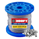Wirope Depot 300ft 228lb Stainless Steel Vinyl Coated Wire (New)