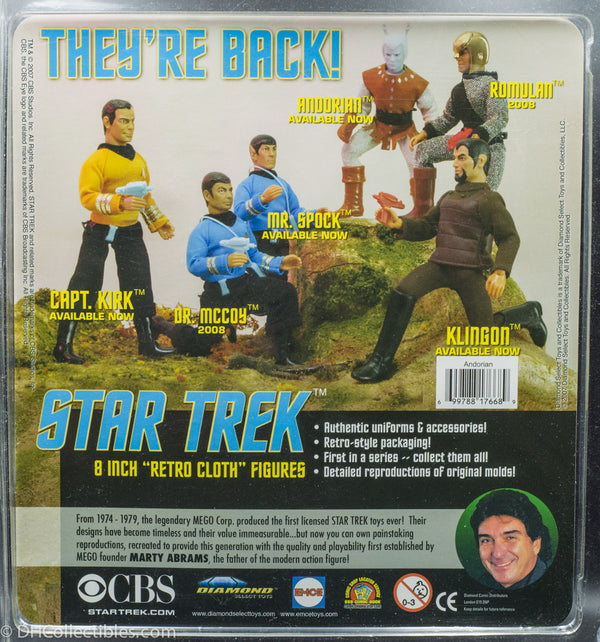 2007 Diamond Select Star Trek Andorian Mego Style Action Figure