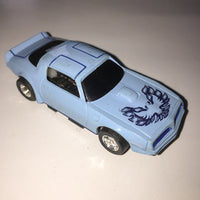 USED Tyco HO Baby Blue w/ Black Firebird Trans Am Slot Car