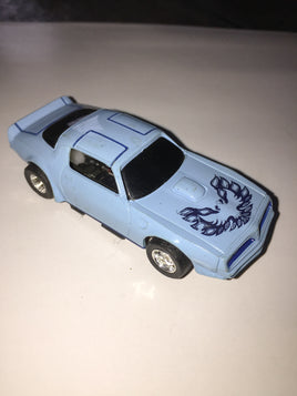USED Tyco HO Baby Blue w/ Black Firebird Trans Am Slot Car