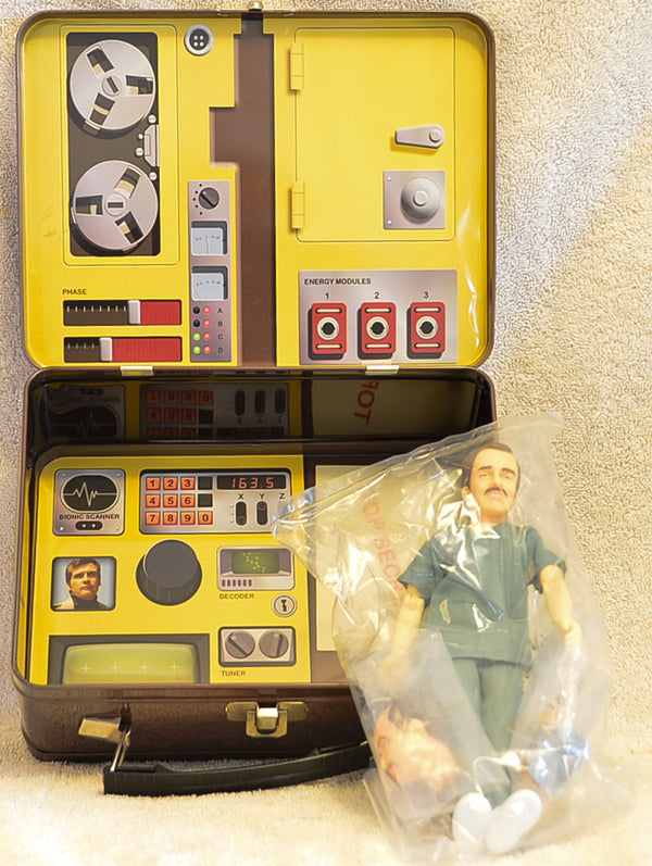 Six Million Dollar Man Dr. Rudy Wells with Tin Tote Lunchbox