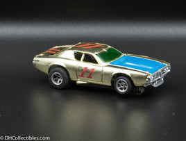 USED A/FX HO Gold w/ Blue # 11 Road Runner G-Plus Slot Car