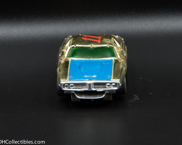 USED A/FX HO Gold w/ Blue # 11 Road Runner G-Plus Slot Car