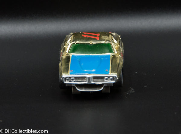 USED A/FX HO Gold w/ Blue # 11 Road Runner G-Plus Slot Car
