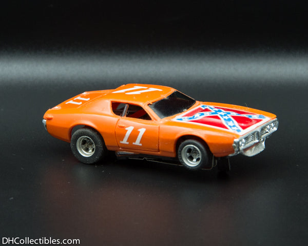USED A/FX HO Orange w/ Rebel Flag # 11 Road Runner Slot Car