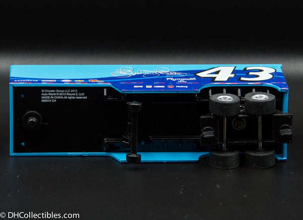 USED Round 2 HO Blue # 43 Semi Trailer Slot Car