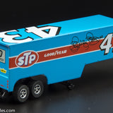 USED Round 2 HO Blue # 43 Semi Trailer Slot Car