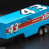 USED Round 2 HO Blue # 43 Semi Trailer Slot Car