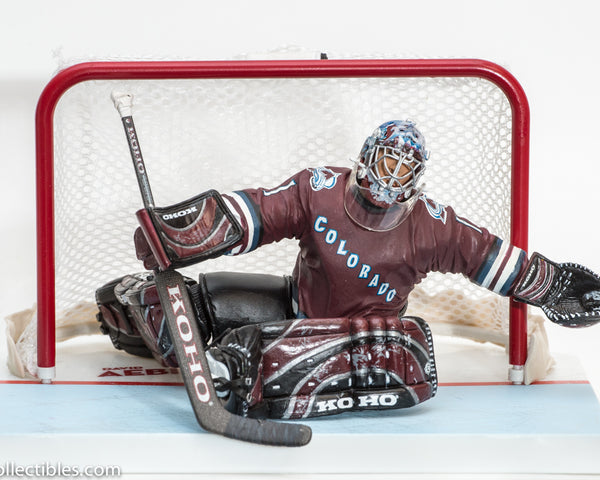 McFarlane NHL Sports Picks Series 10 David Aebischer Colorado Avalanche Red Jersey - Loose