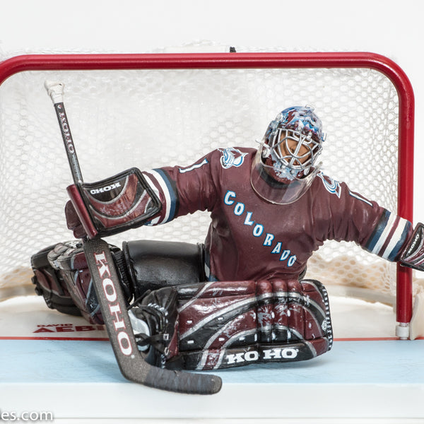 McFarlane NHL Sports Picks Series 10 David Aebischer Colorado Avalanche Red Jersey - Loose