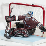 McFarlane NHL Sports Picks Series 10 David Aebischer Colorado Avalanche Red Jersey - Loose