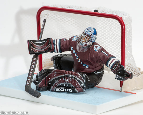 McFarlane NHL Sports Picks Series 10 David Aebischer Colorado Avalanche Red Jersey - Loose