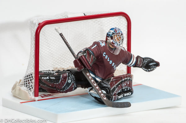 McFarlane NHL Sports Picks Series 10 David Aebischer Colorado Avalanche Red Jersey - Loose