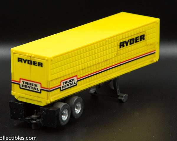 USED Aurora HO Yellow Ryder Semi Trailer Slot Car