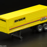 USED Aurora HO Yellow Ryder Semi Trailer Slot Car