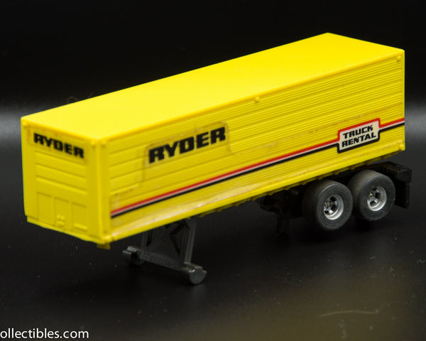 USED Aurora HO Yellow Ryder Semi Trailer Slot Car