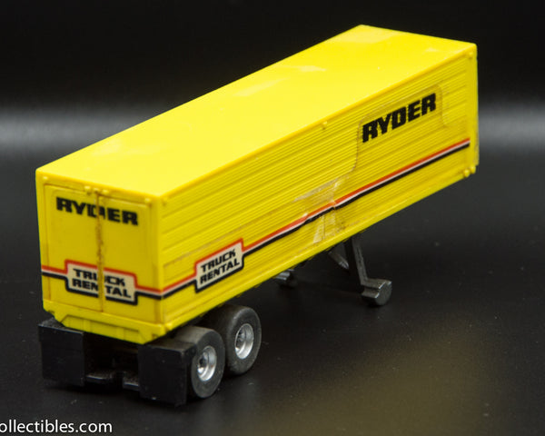 USED Aurora HO Yellow Ryder Semi Trailer Slot Car