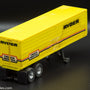 USED Aurora HO Yellow Ryder Semi Trailer Slot Car
