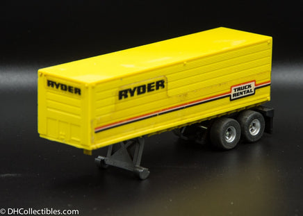 USED Aurora HO Yellow Ryder Semi Trailer Slot Car