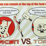 2007 Accoutrements Mr.Bacon Vs. Monsieur Tofu - Bendable Action Figures