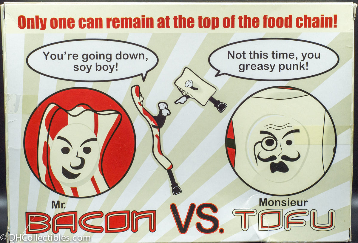 2007 Accoutrements Mr.Bacon Vs. Monsieur Tofu - Bendable Action Figures