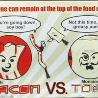 2007 Accoutrements Mr.Bacon Vs. Monsieur Tofu - Bendable Action Figures