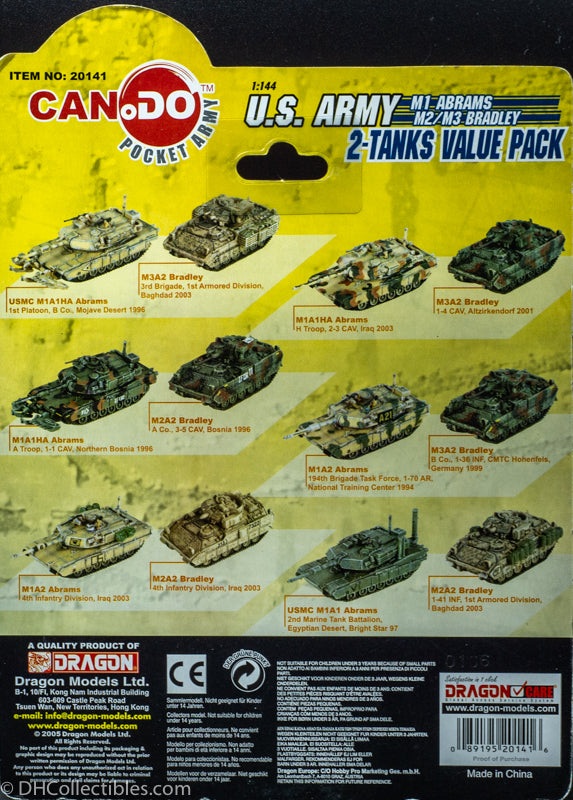 2005 Dragon Models Can.do Pocket Army 2-Tanks Iraq Set