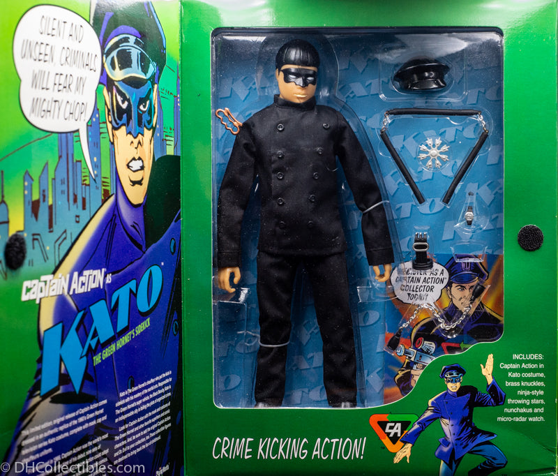 希少/IDEL/Captain Action フィギュア(備品・箱付)昭和レトロ Captain Action as Kato the Green Hornet's Sidekick 12-Inch Action