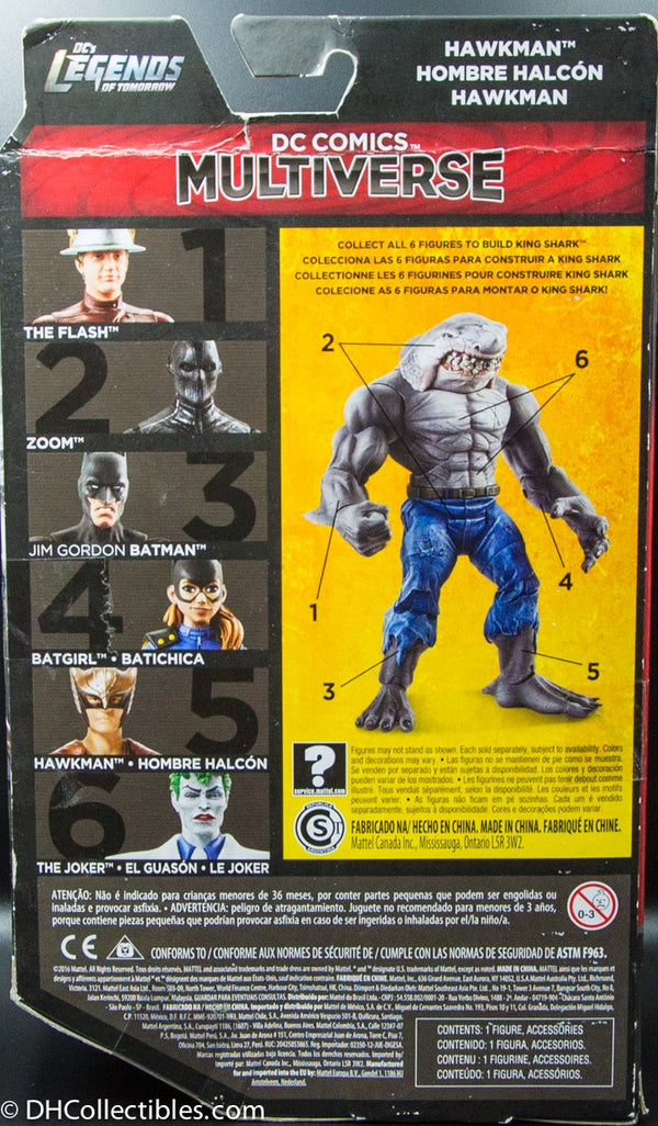 2016 DC Comics Multiverse Legends of Tomorrow Hawkman BAF King Shark - Action Figure