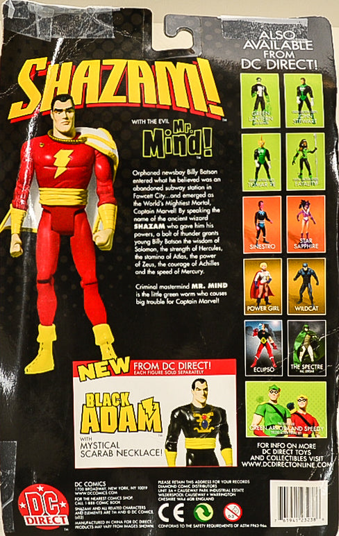 2002 DC Direct Shazam with The Evil Mr Mind Action Figure