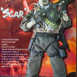 2003 Blue Box BBi Cy Com Elite Force SCAR GI Joe Henshin Cyborg 1:6 - Action Figure