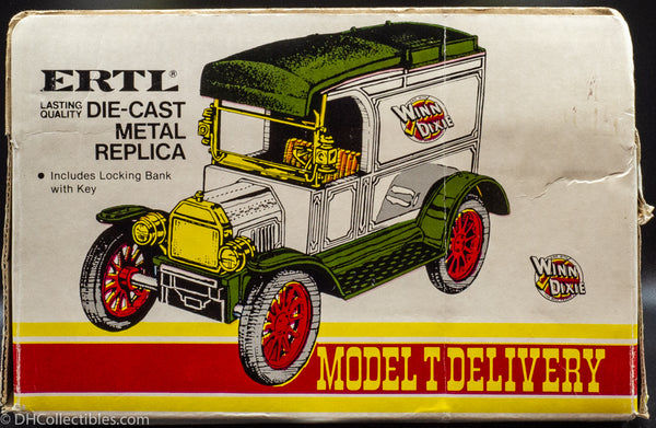 ERTL Diecast Bank 1913 Ford Model T Delivery Winn Dixie 1364 1:25 Scale Die Cast Metal - Limited Edition