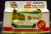 ERTL Diecast Bank 1913 Ford Model T Delivery Winn Dixie 1364 1:25 Scale Die Cast Metal - Limited Edition