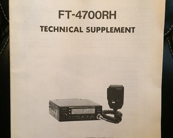 Yaesu FT-4700RH Service Manual