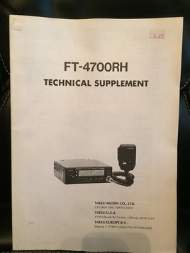 Yaesu FT-4700RH Service Manual