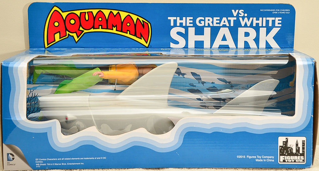 2015 Figures Toy Co Aquaman vs The Great White Shark Action Figure Set