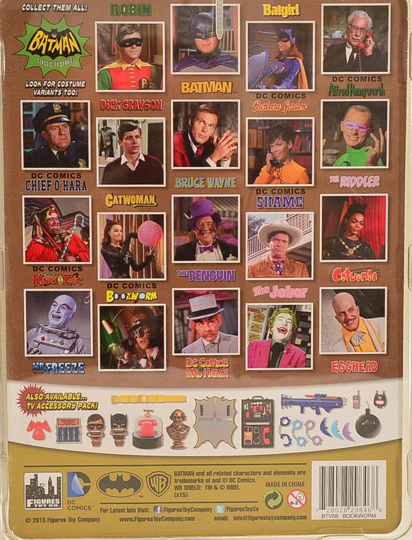 2015 Figures Toy Co Batman Classic TV Series Book Worm Action Figure