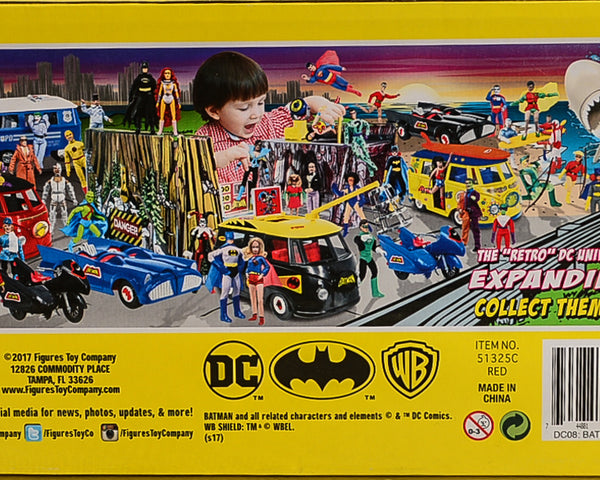 2017 DC Comics Retro Batman Batmobile Playset (Red)