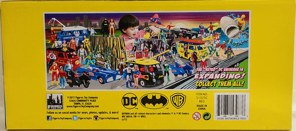 2017 DC Comics Retro Batman Batmobile Playset (Red)