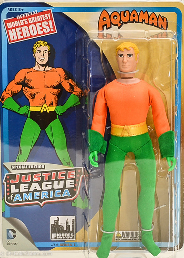 2015 World's Greatest Heroes JLA Aquaman Mego 8" Retro Action Figure