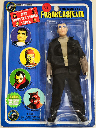 2004 Figures Toy Co Mad Monster Series 1970s Frankenstein 8" Mego Retro Action Figure RARE
