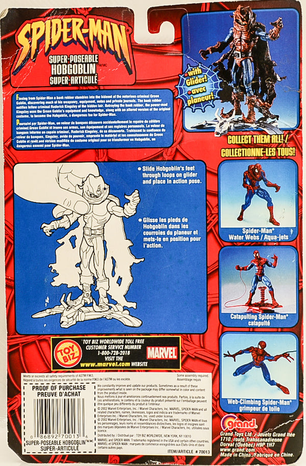 2002 ToyBiz Hobgoblin Super-Poseable  6"  Action Figure